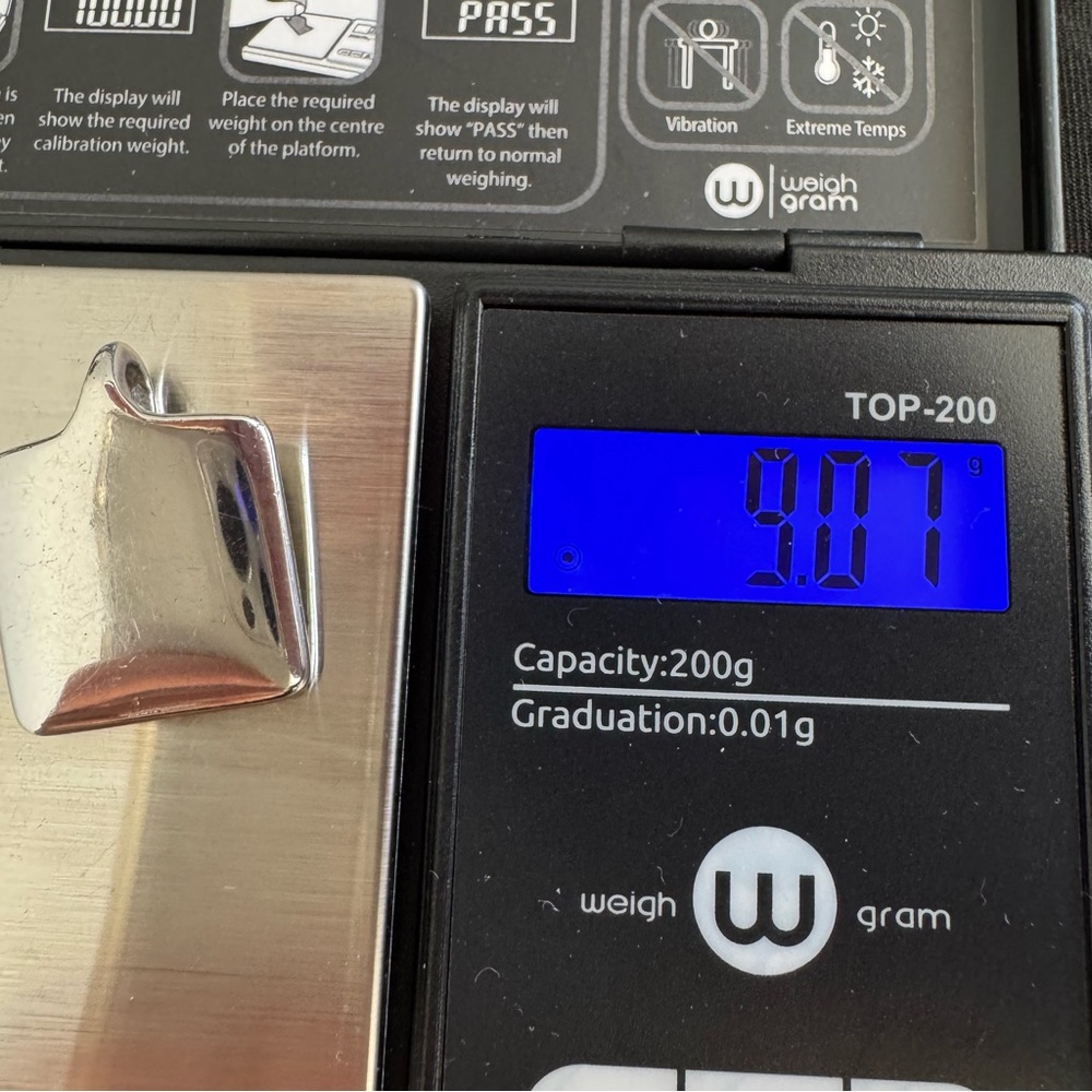 Vintage Solid .925 Sterling Silver Shield Pendant… - image 4